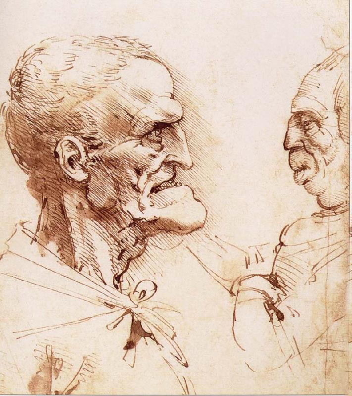 LEONARDO da Vinci Portrats of two men Sweden oil painting art
